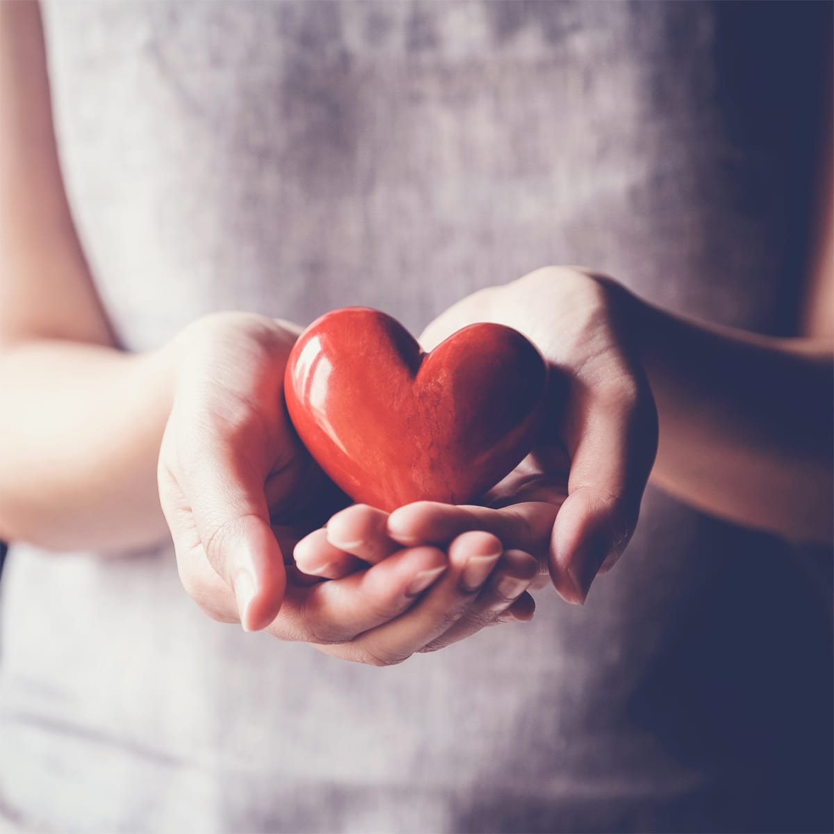 zest for life person holding heart in hands